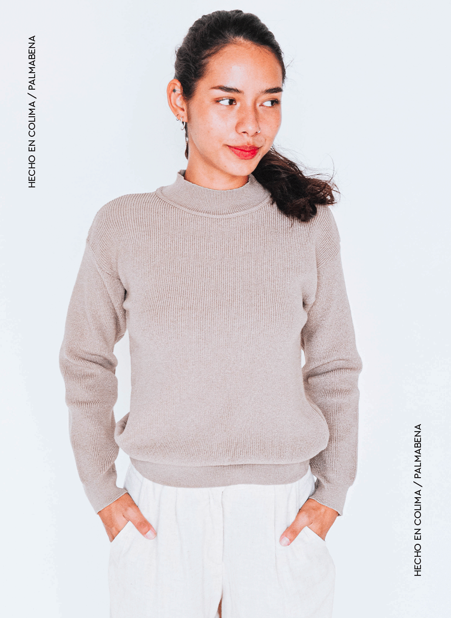 Suéter básico moka - 1N-41B