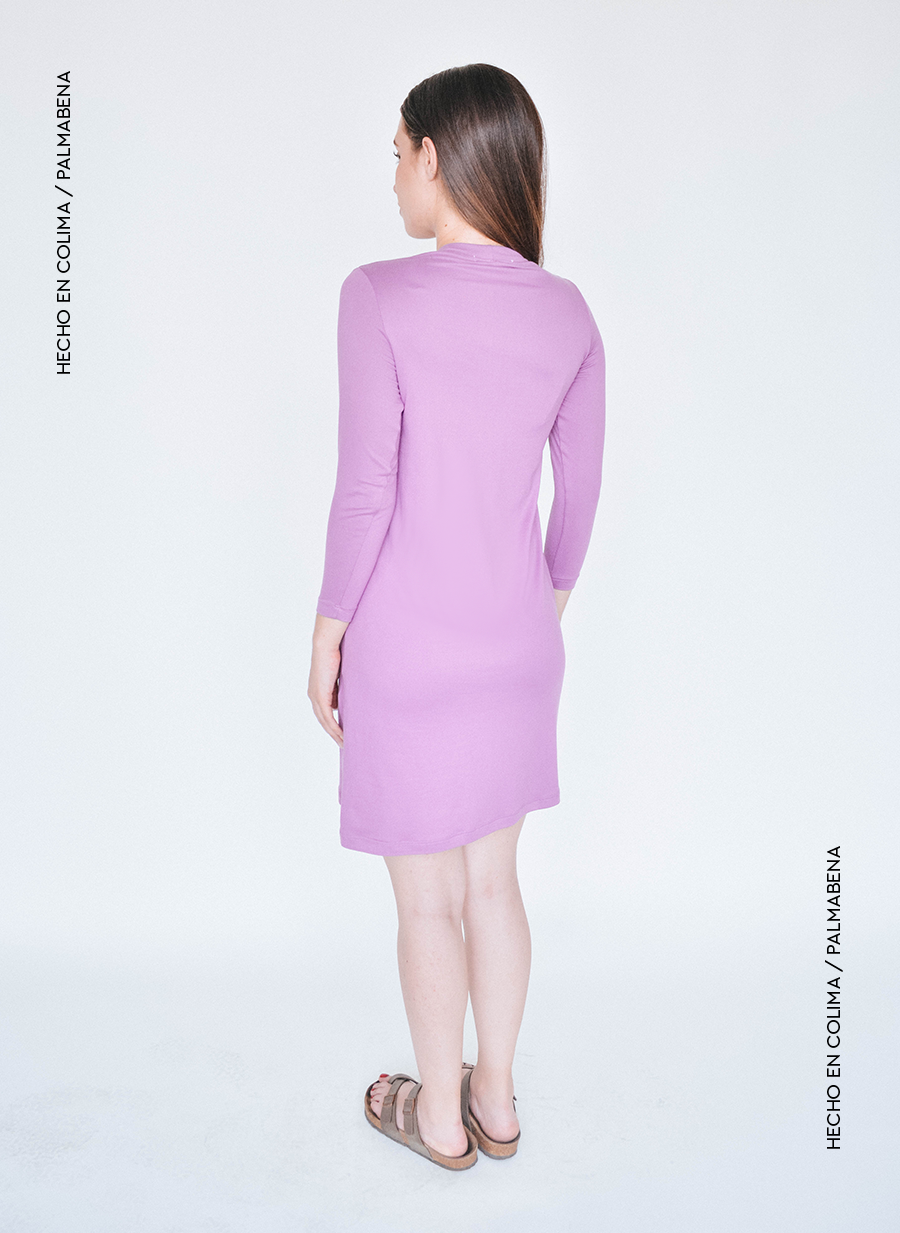Vestido mini básico morado - 1V55C