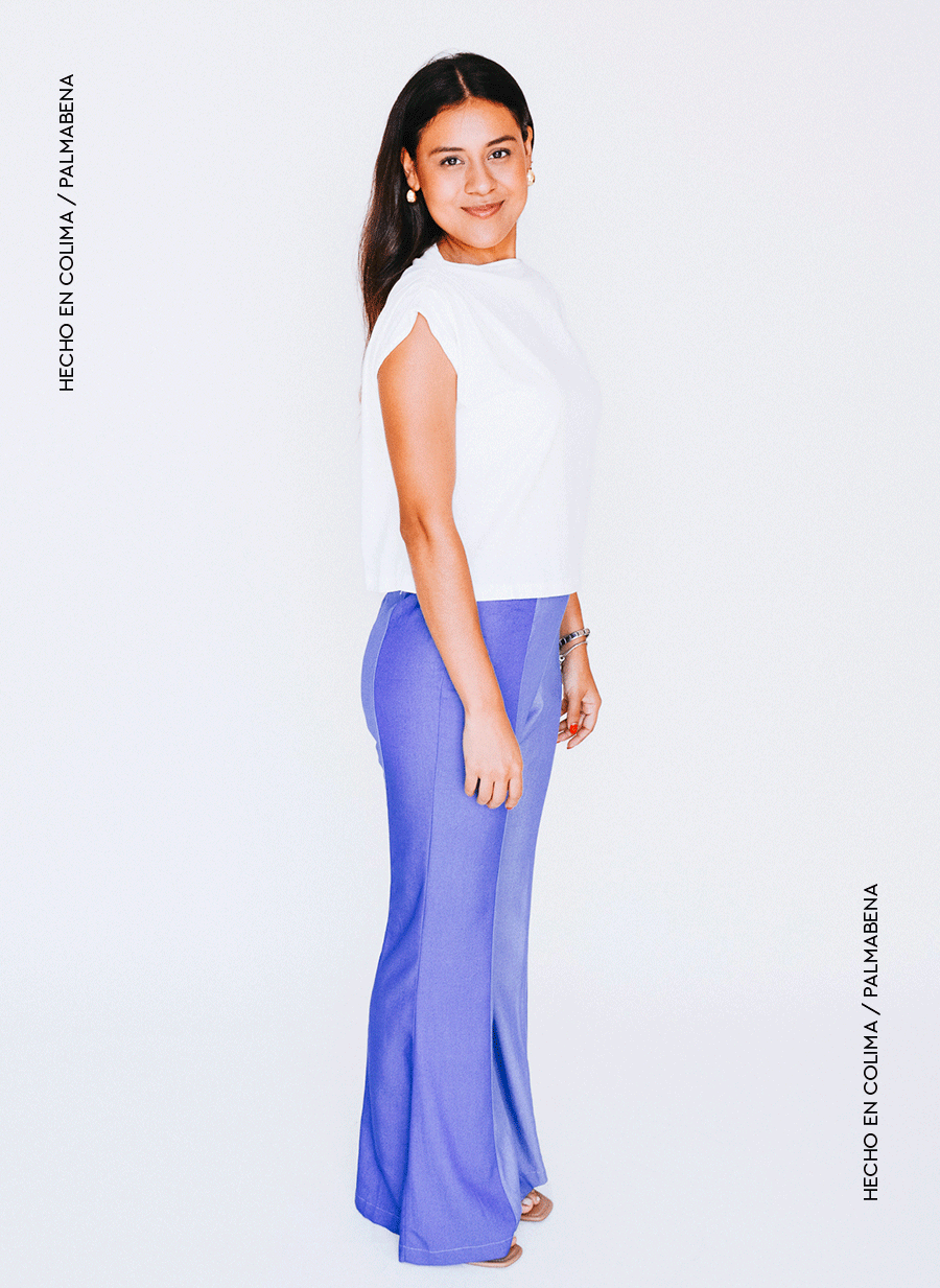 Pantalón campana doble mezclilla - 1P-13H