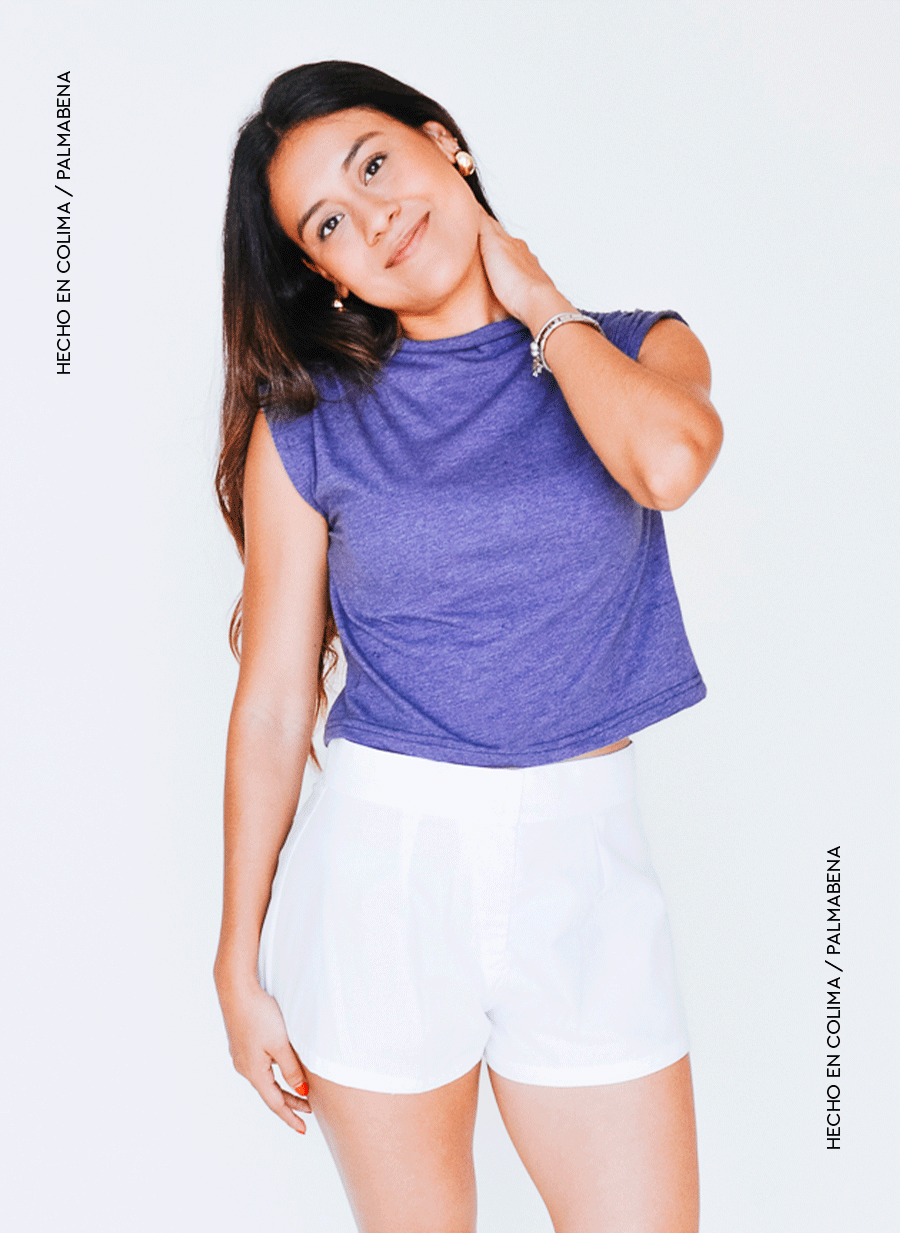 Blusa fruncida en hombro - 1B-100B
