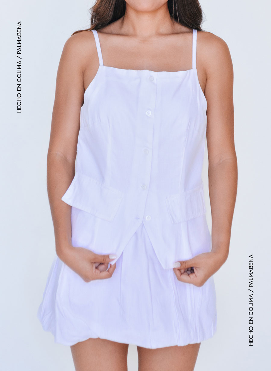 Blusa chaleco tirantes blanco - 1C-79B