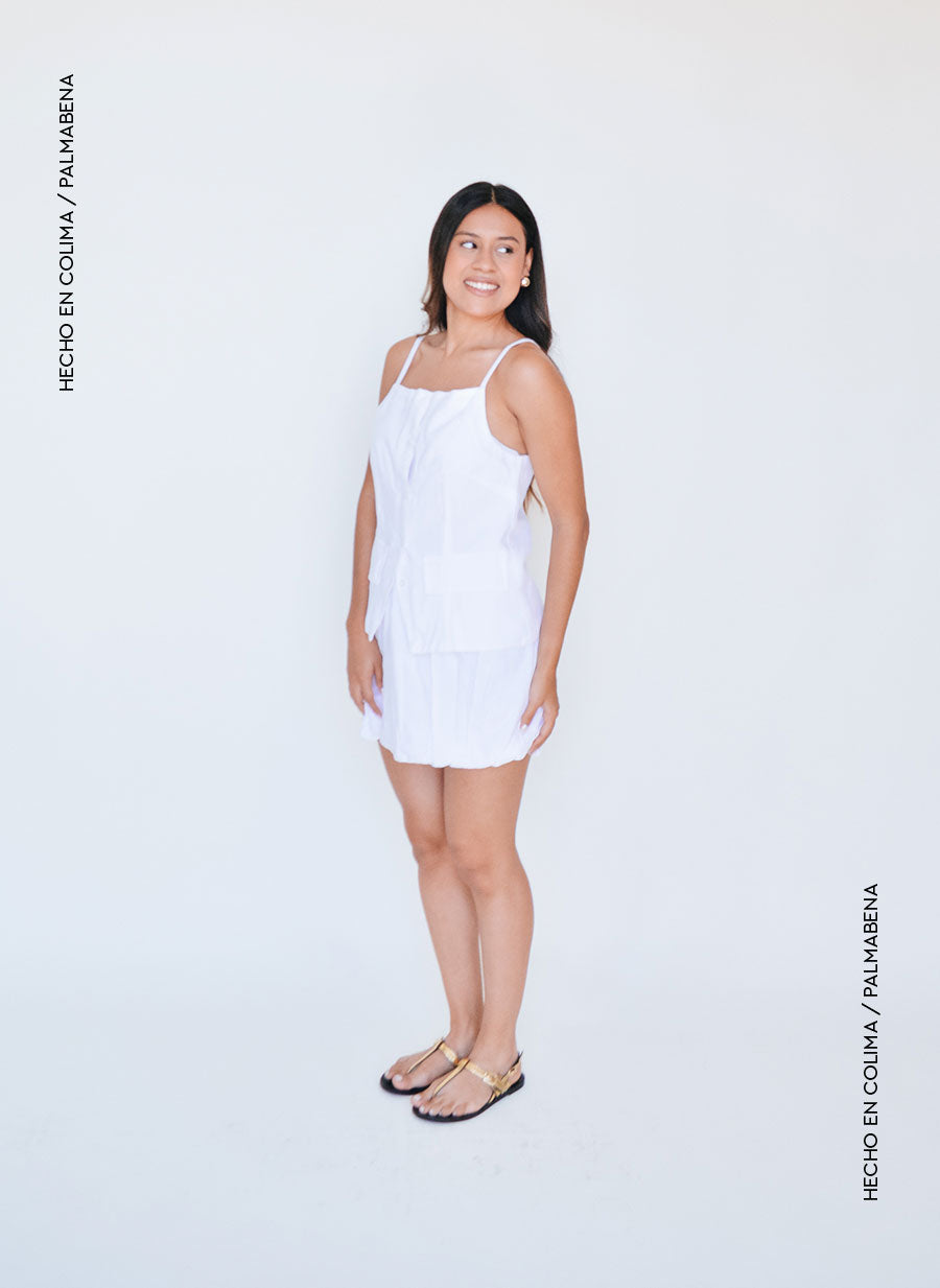 Blusa chaleco tirantes blanco - 1C-79B