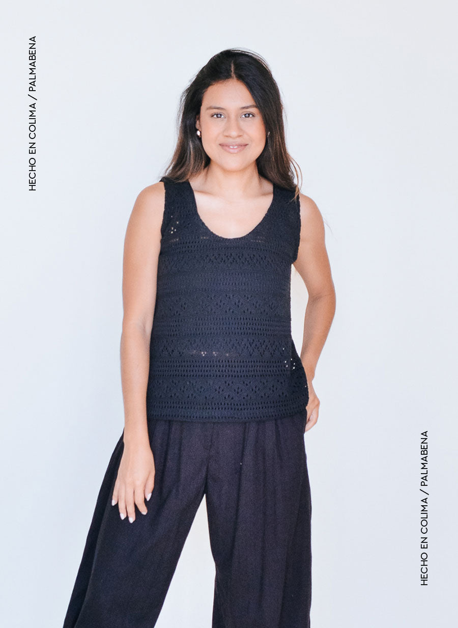 Top básico croche sin manga - 1B-120