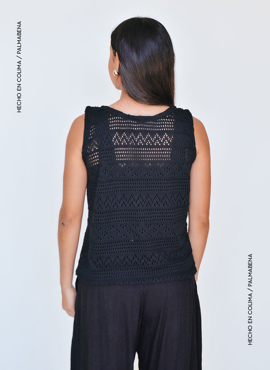 Top básico croche sin manga - 1B-120