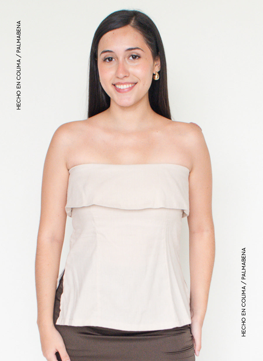 Top straple recto beige - 1B-103B