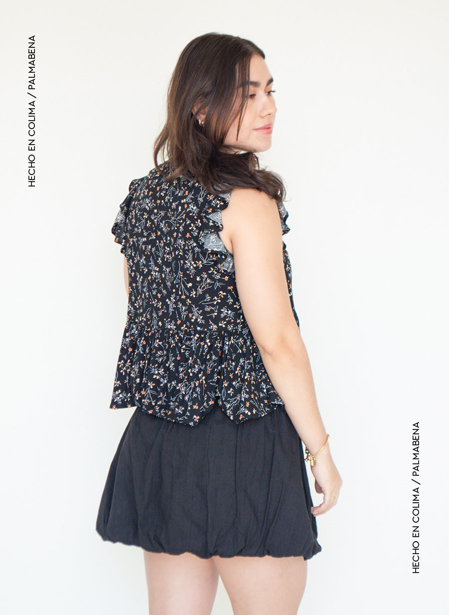 Blusa olán flores - 1B-62D