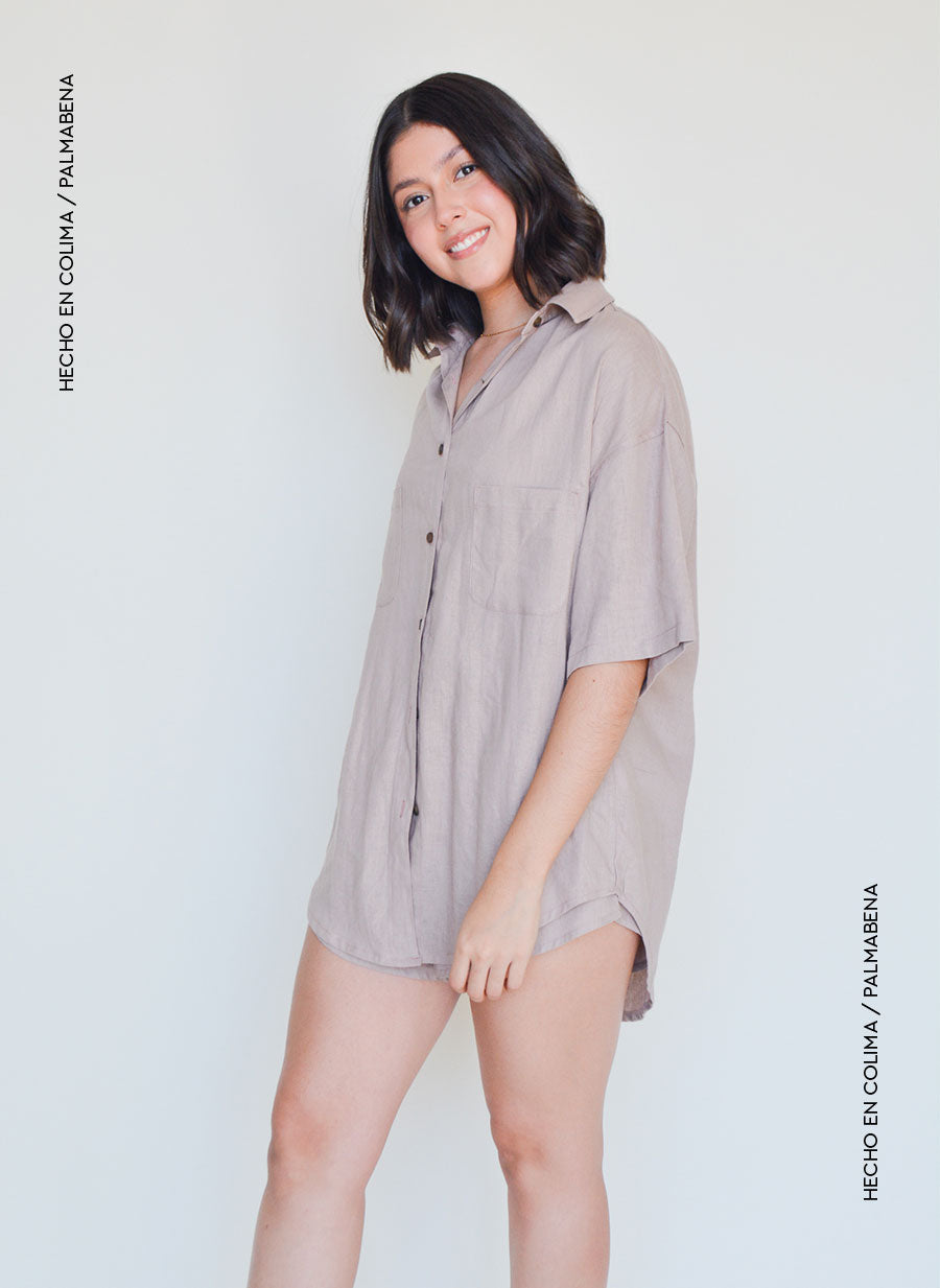 Camisa oversize manga corta - 1C-78A