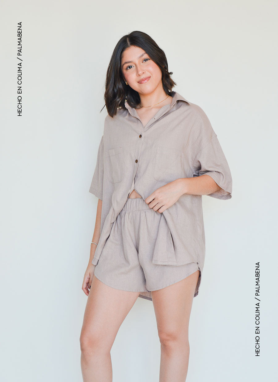 Camisa oversize manga corta - 1C-78A
