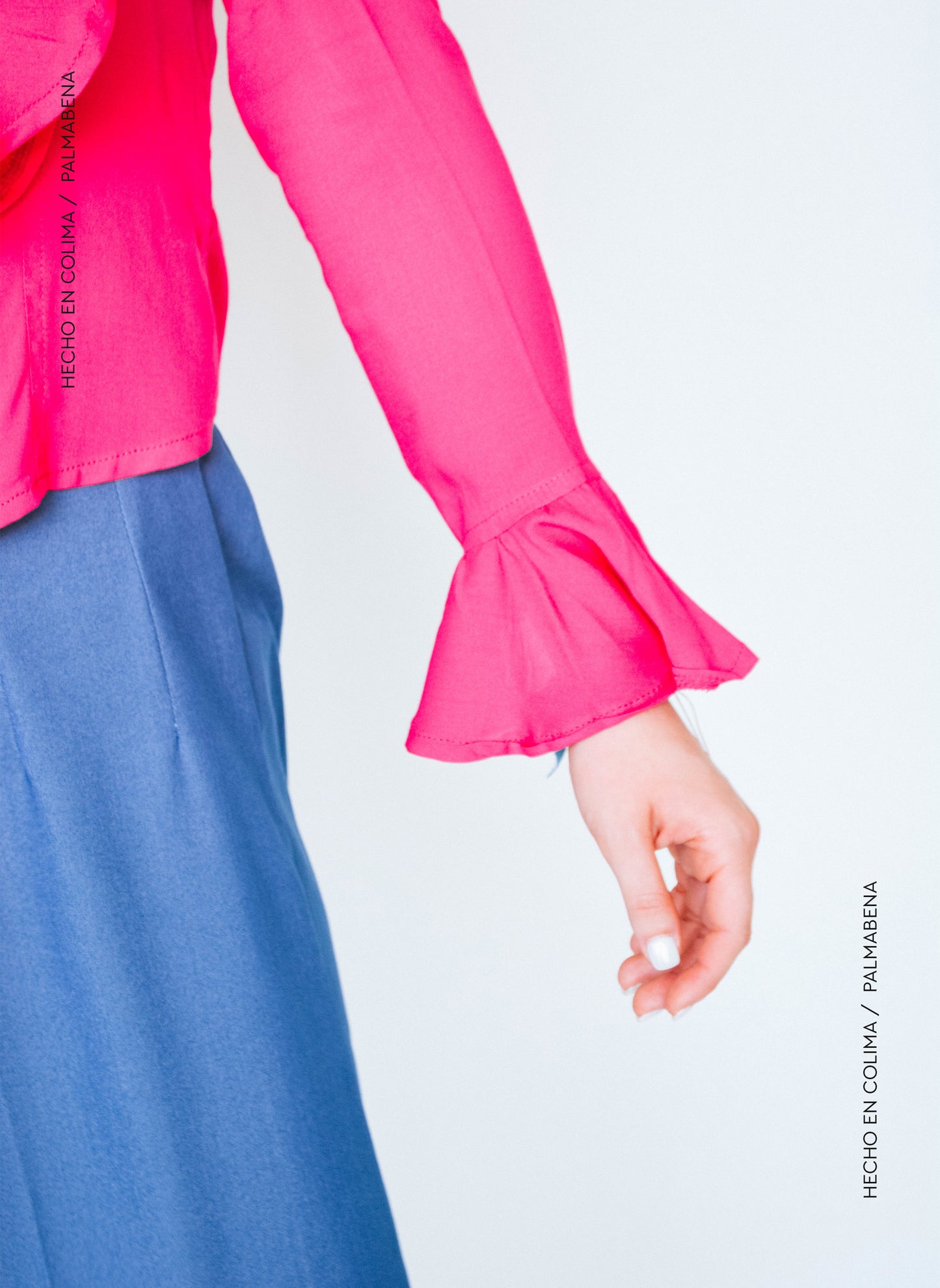 Camisa crop con puño escarola fiusha - 1C-73