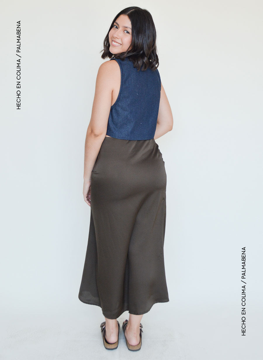 Falda midi santinada - 1F-41