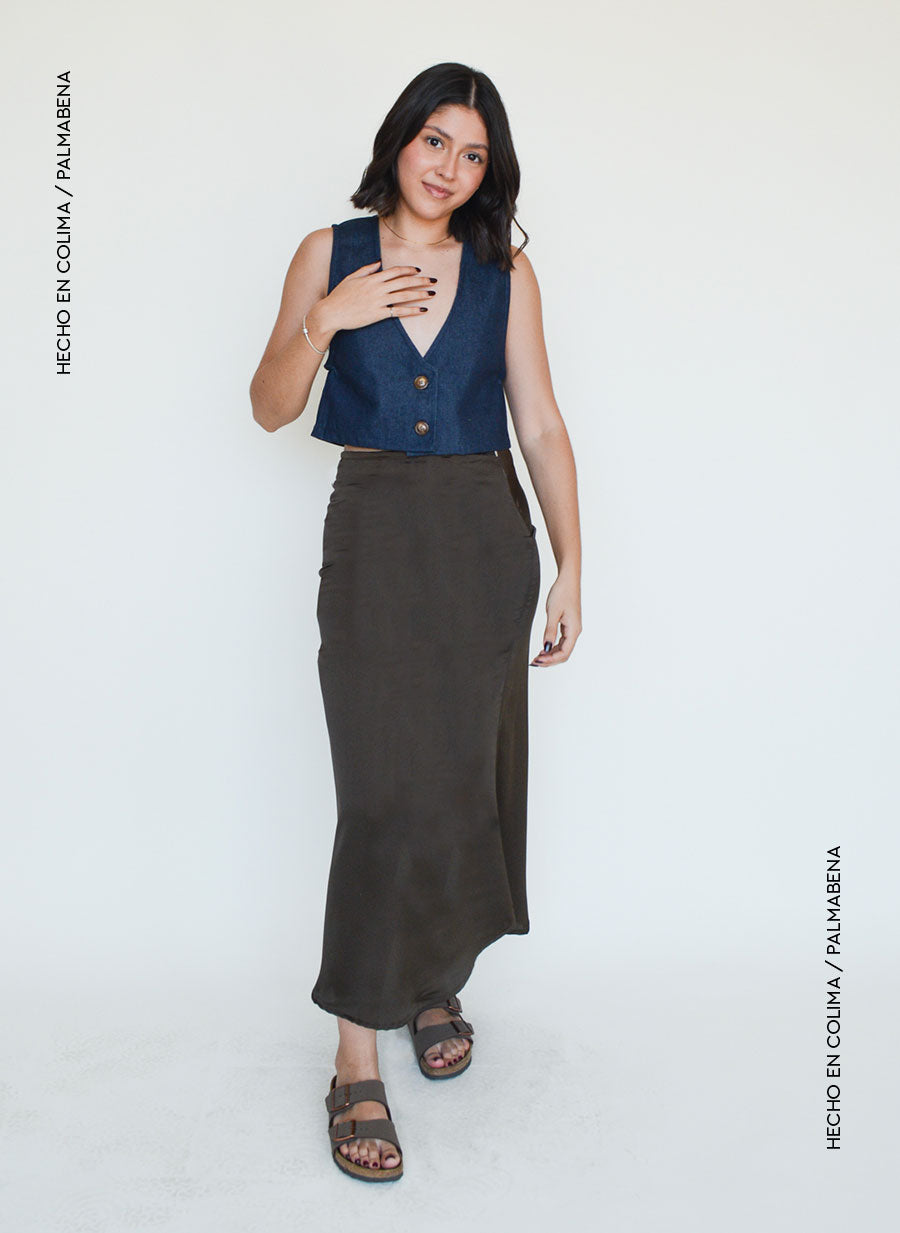 Falda midi santinada - 1F-41