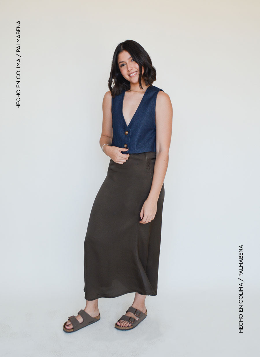 Falda midi santinada - 1F-41