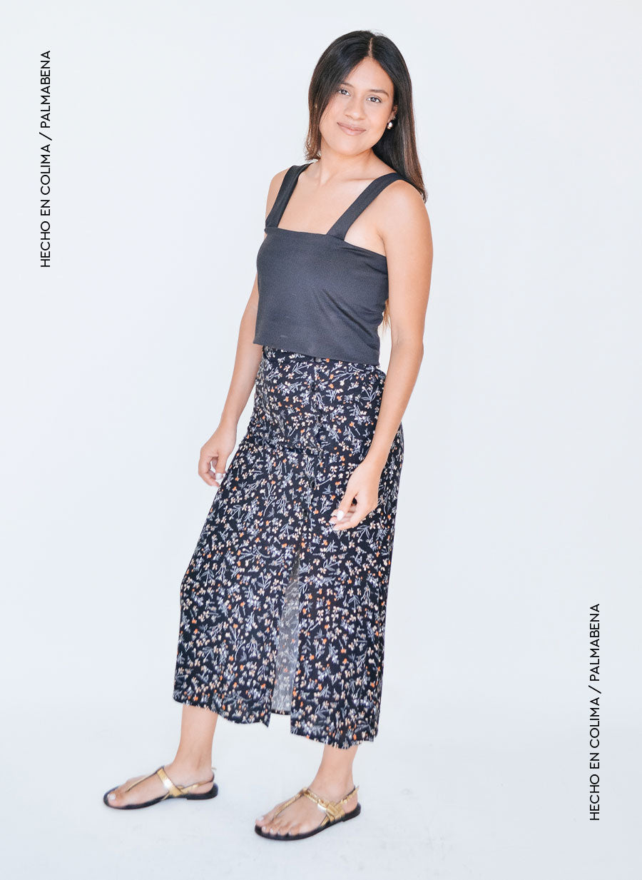 Maxi falda estampado de flores - 1F-36