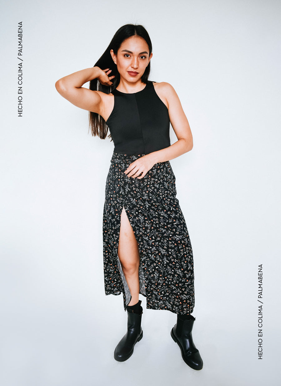 Maxi falda estampado de flores - 1F-36
