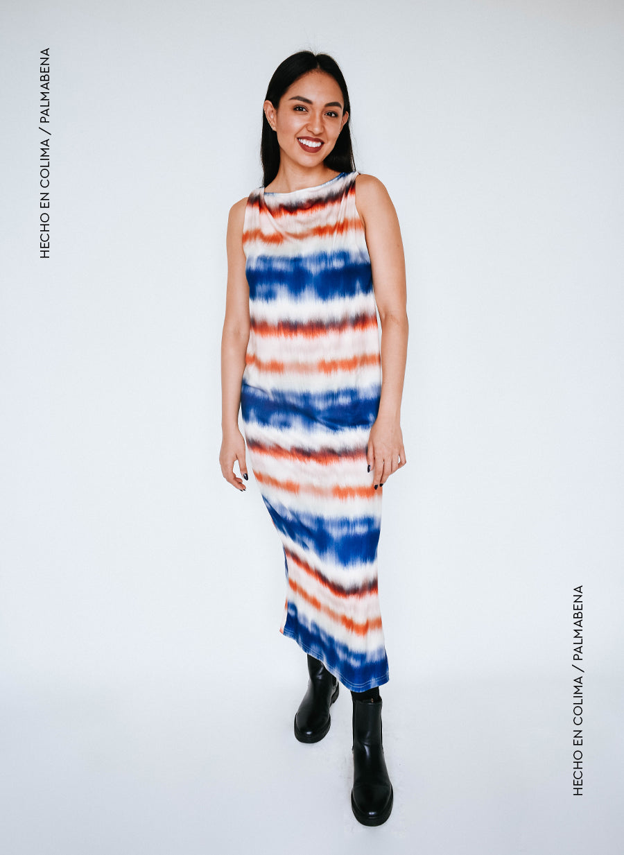 Vestido midi tie dye - 1V-88