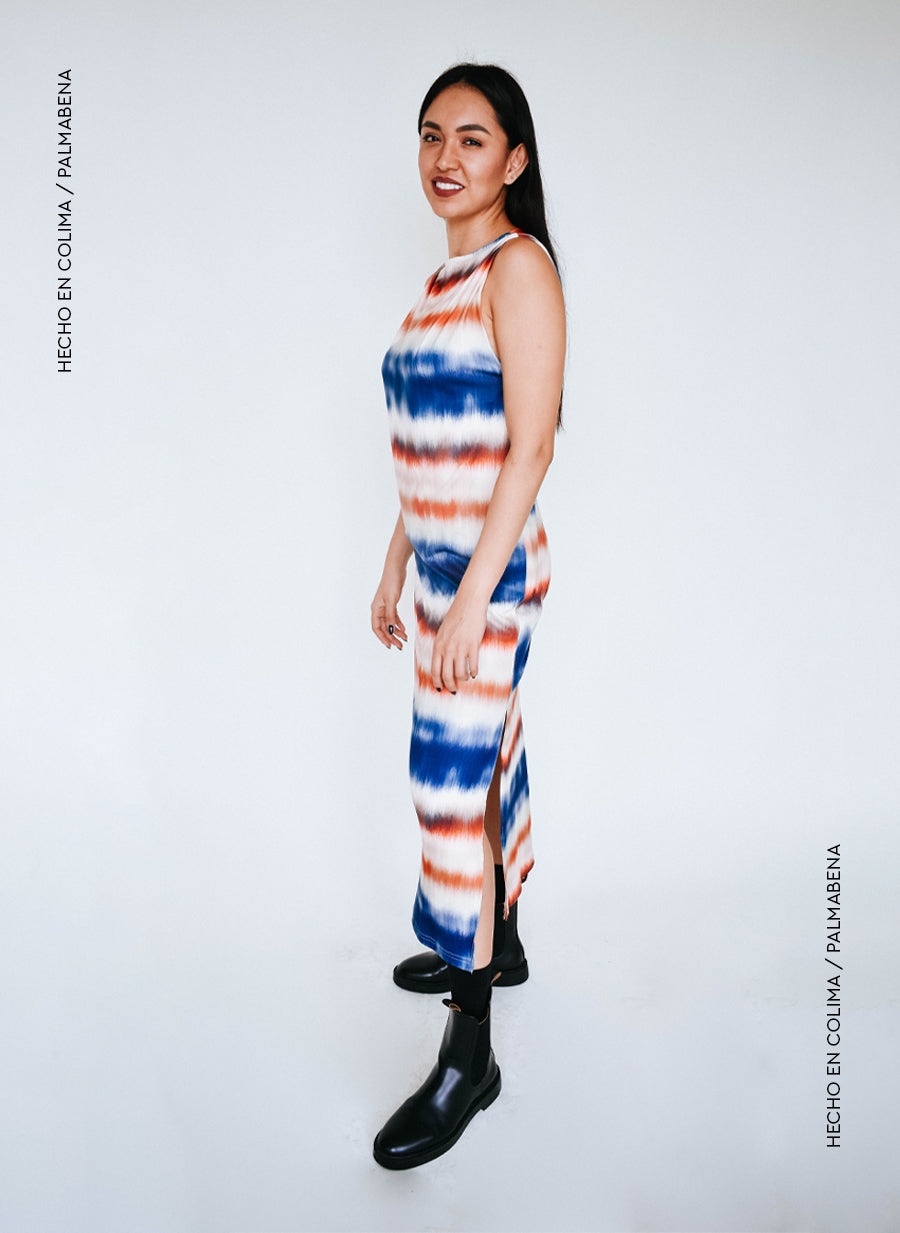 Vestido midi tie dye - 1V-88