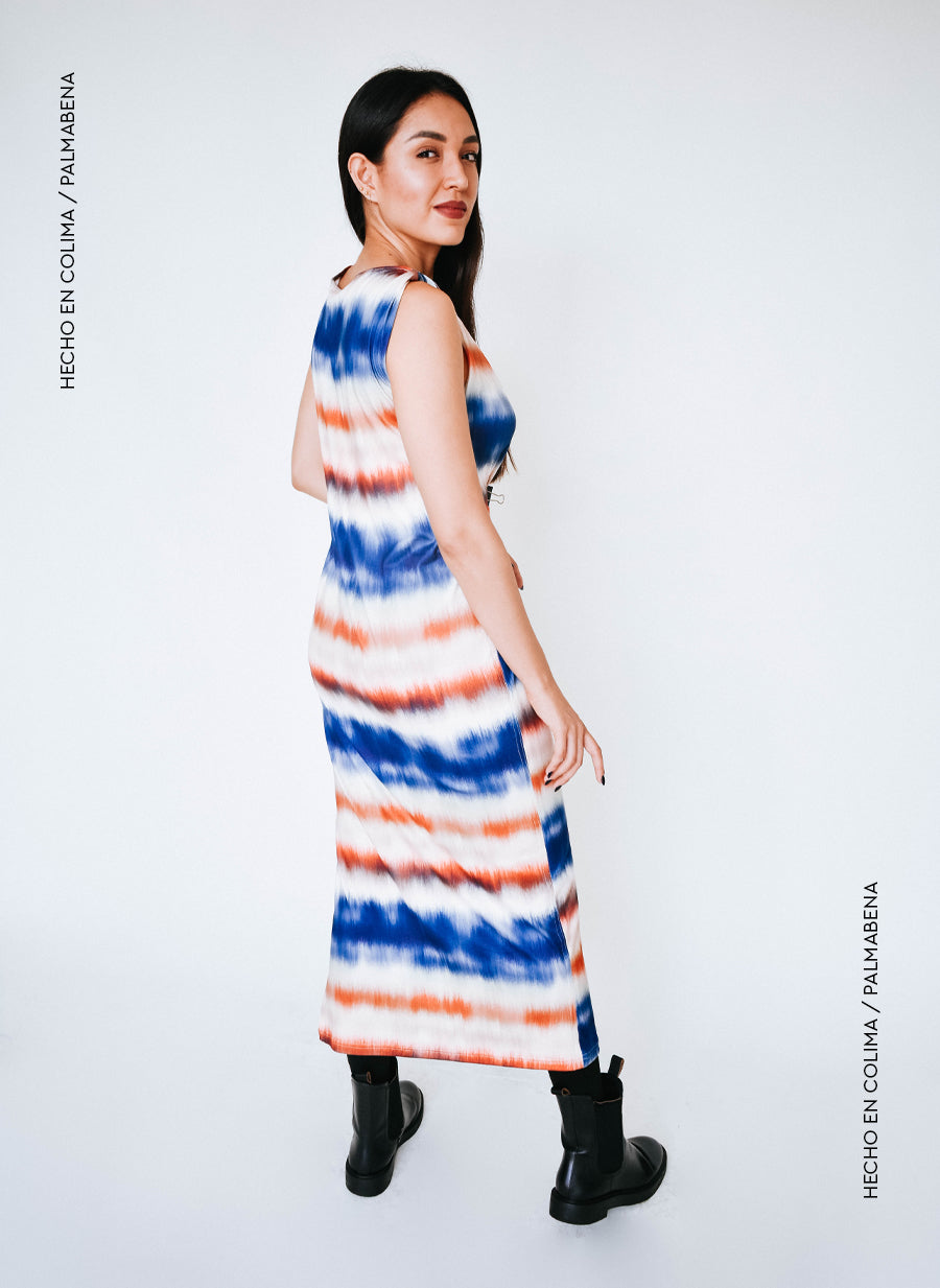 Vestido midi tie dye - 1V-88