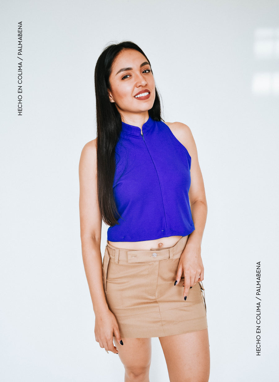 Crop top sport azul rey - 1B-104