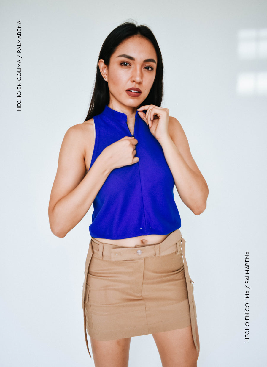 Crop top sport azul rey - 1B-104