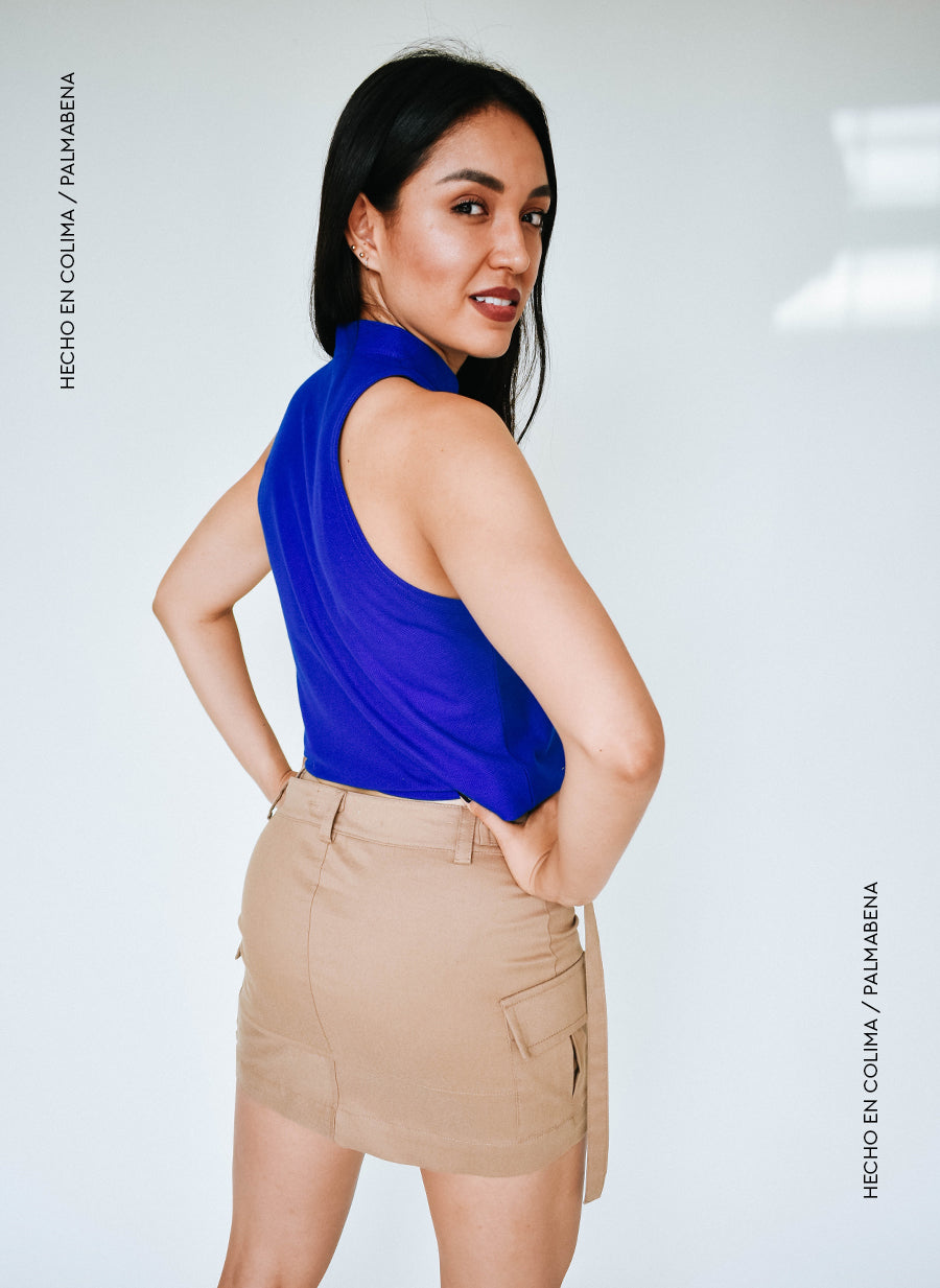 Crop top sport azul rey - 1B-104