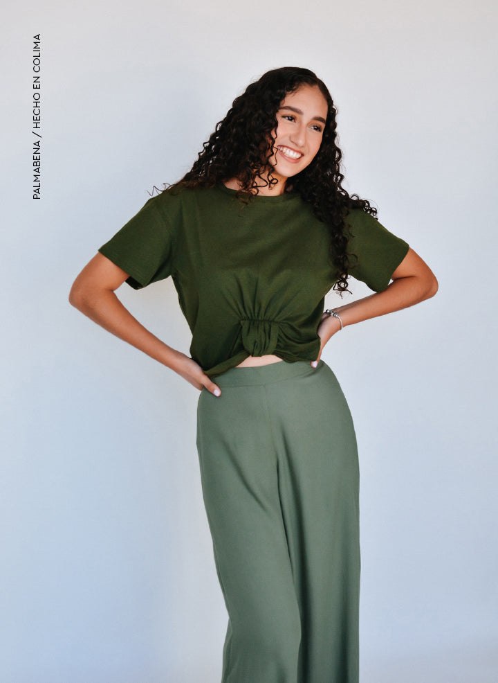 T-shirt nudo verde - 1B-101
