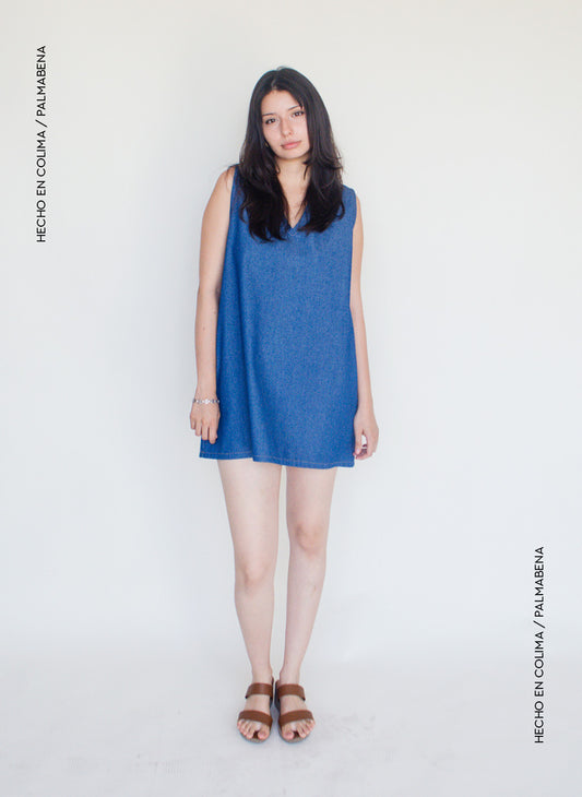 Vestido mini mezclilla  - 1V-74A