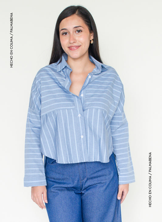 Camisa oversize baby blue - 1C-50C