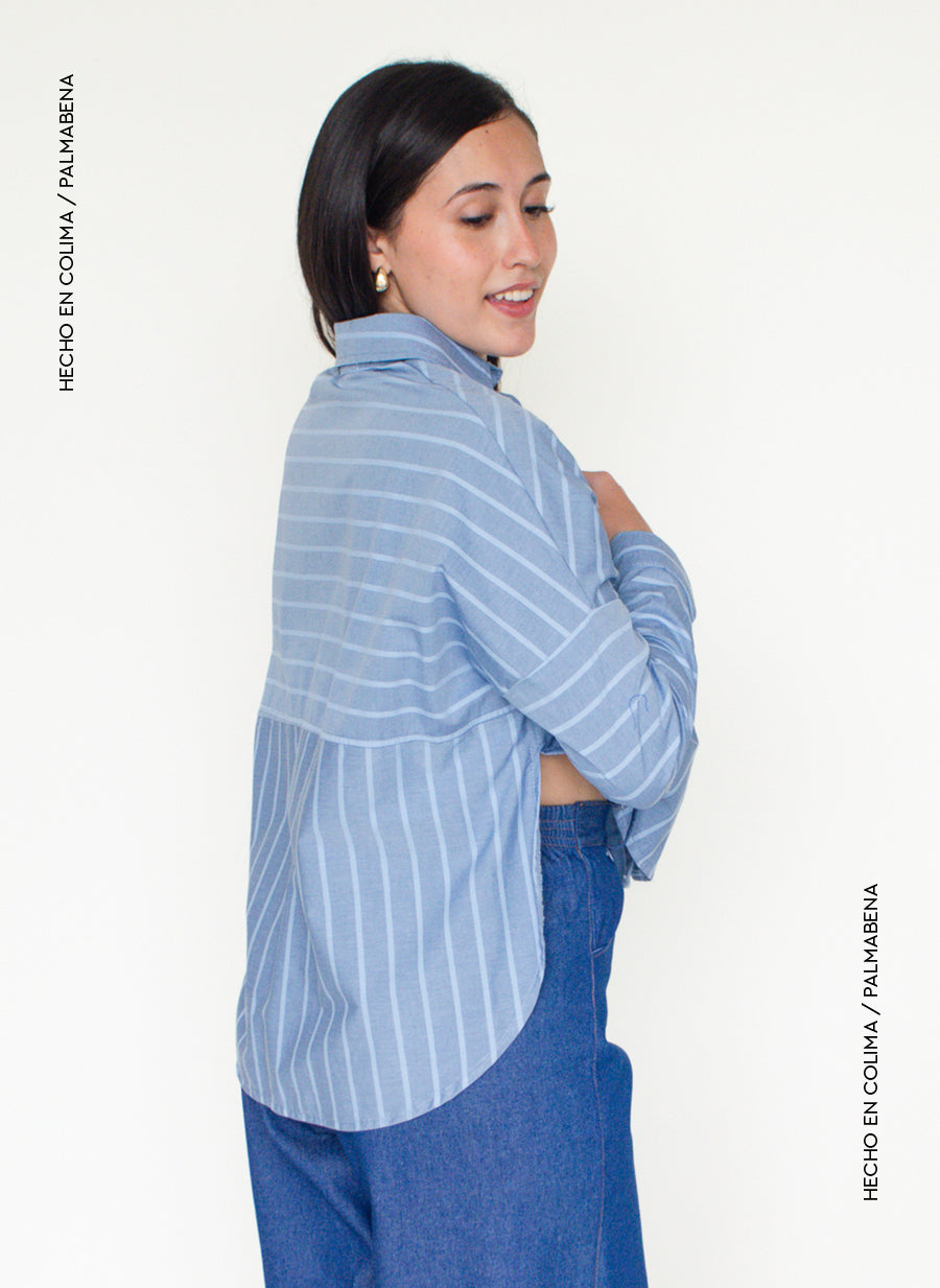 Camisa oversize baby blue - 1C-50C