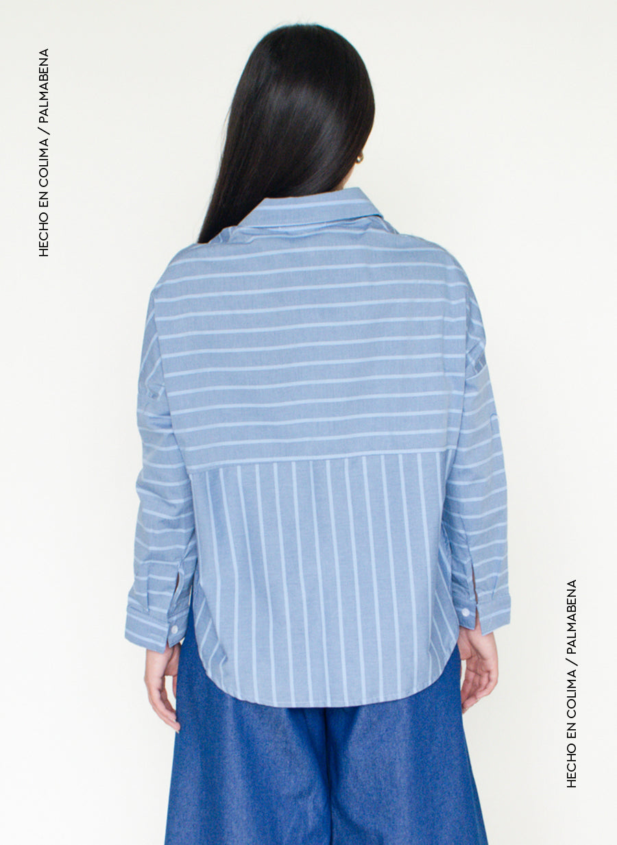 Camisa oversize baby blue - 1C-50C