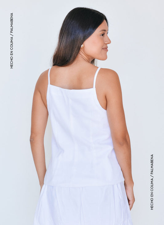 Blusa chaleco tirantes blanco - 1C-79B