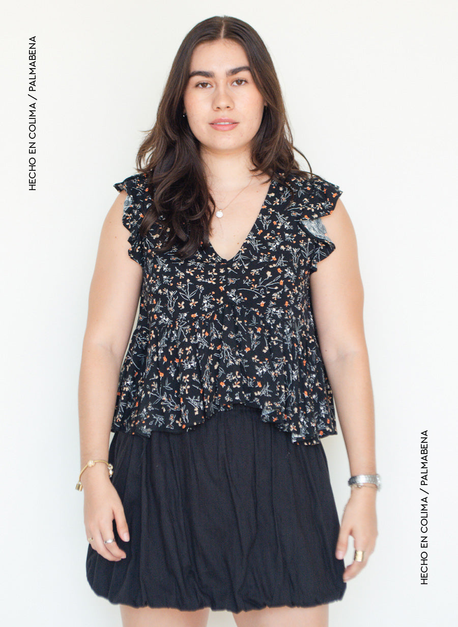 Blusa olán flores - 1B-62D