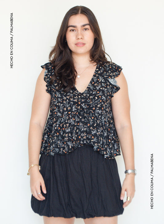 Blusa olán flores - 1B-62D