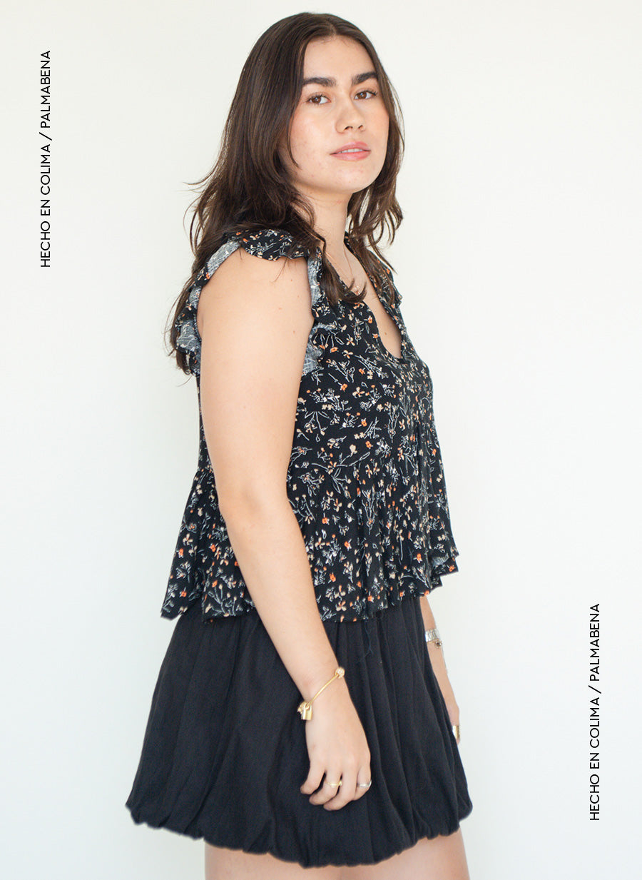 Blusa olán flores - 1B-62D