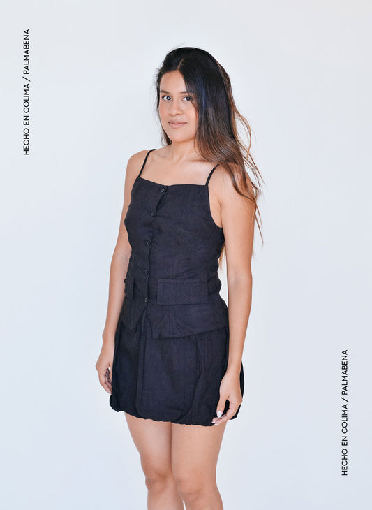 Falda globo negra - 1F-40B