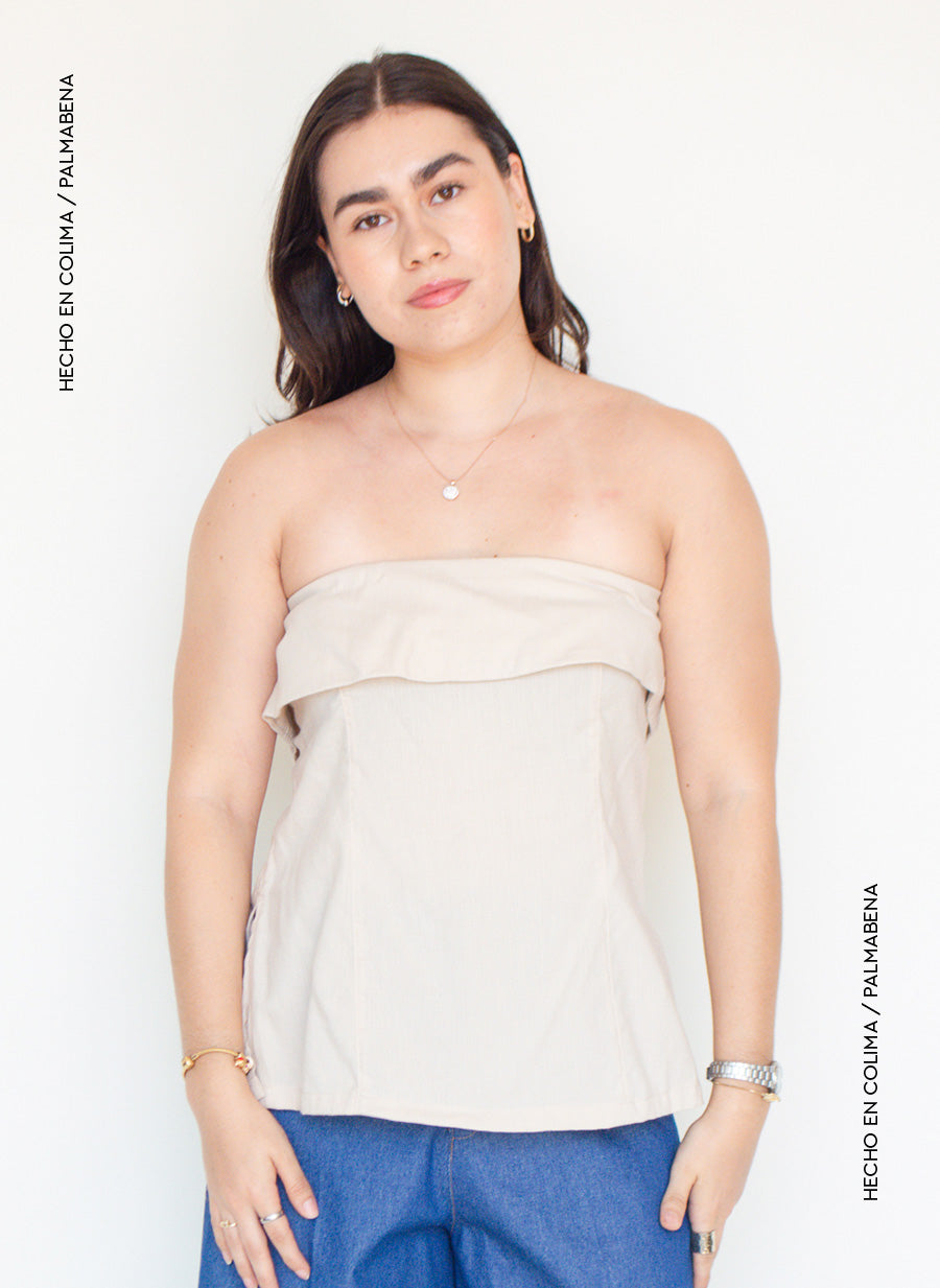 Top straple recto beige - 1B-103B