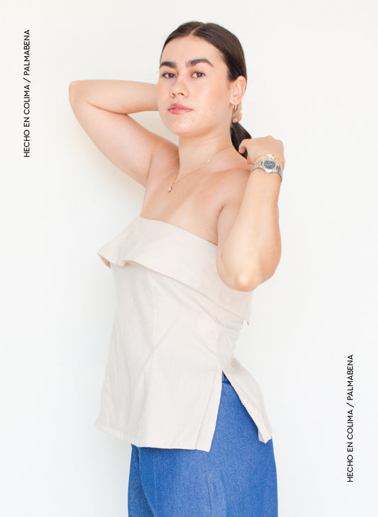 Top straple recto beige - 1B-103B