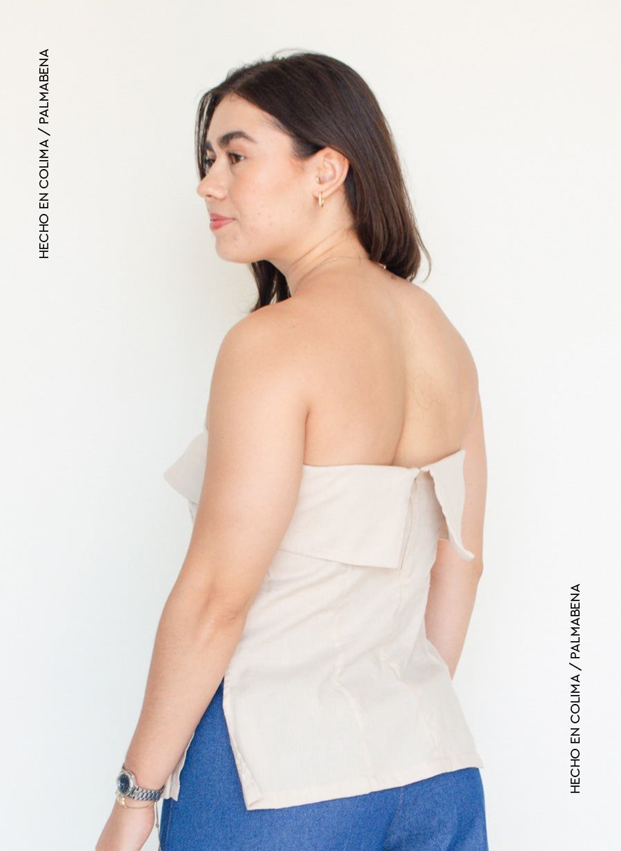 Top straple recto beige - 1B-103B