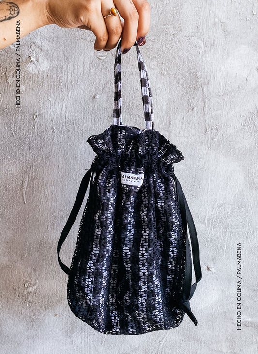 Bolsa de mano upcycling cuadros