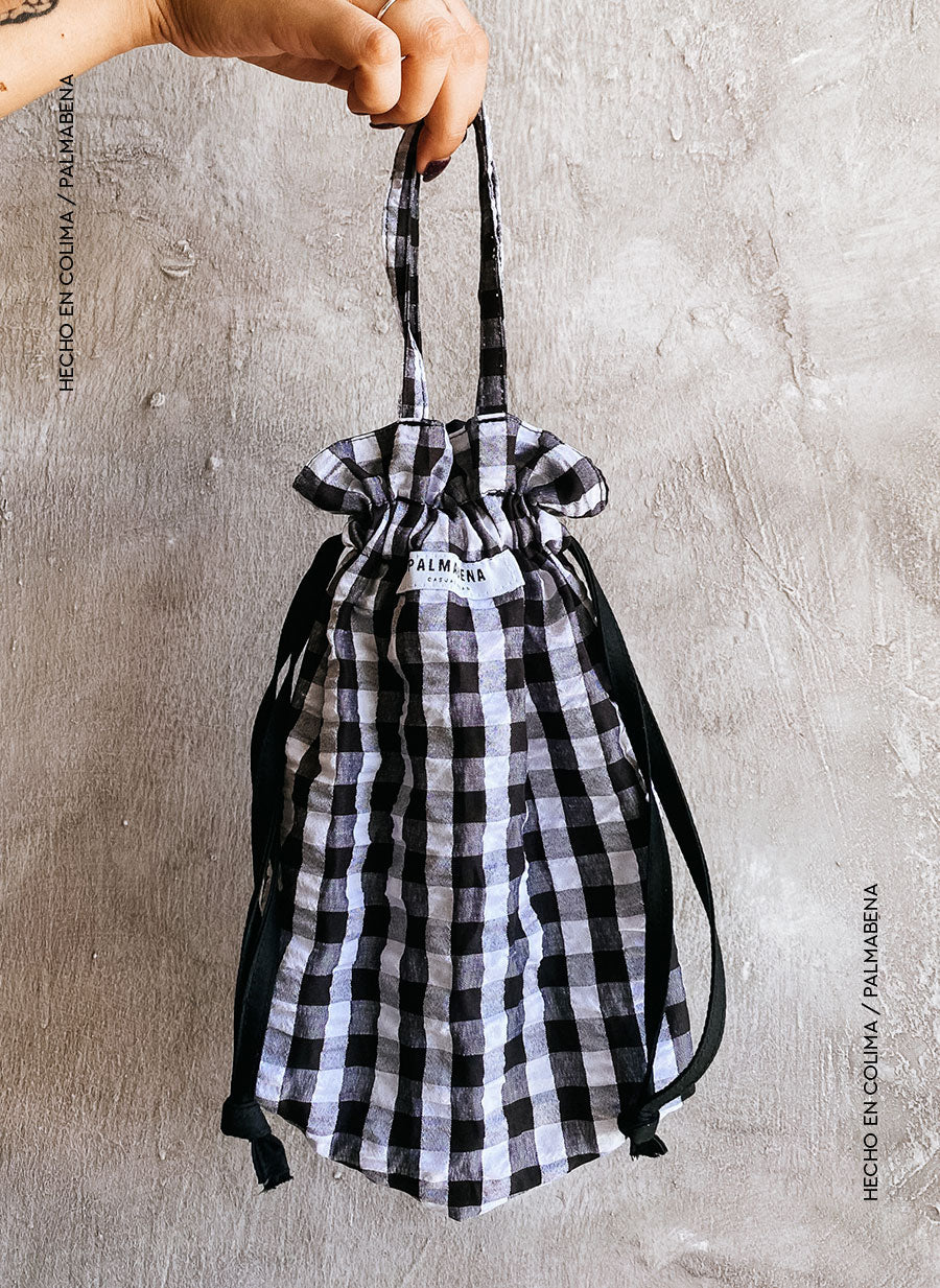 Bolsa de mano upcycling cuadros