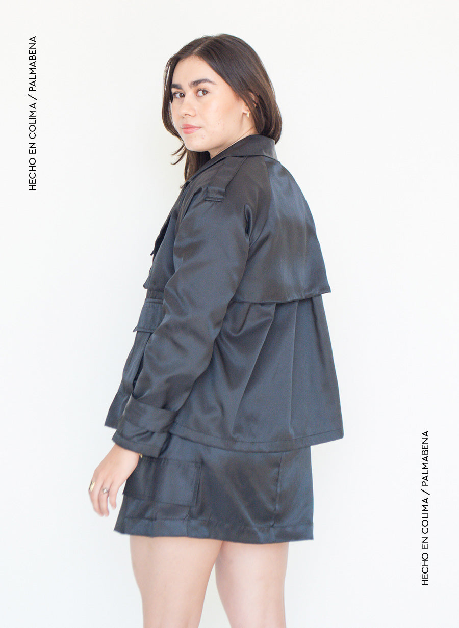 Cazadora cargo negra 1N-35B