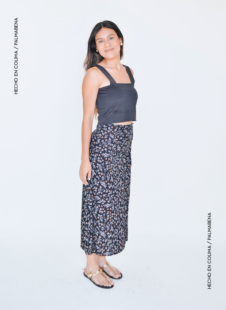Maxi falda estampado de flores - 1F-36