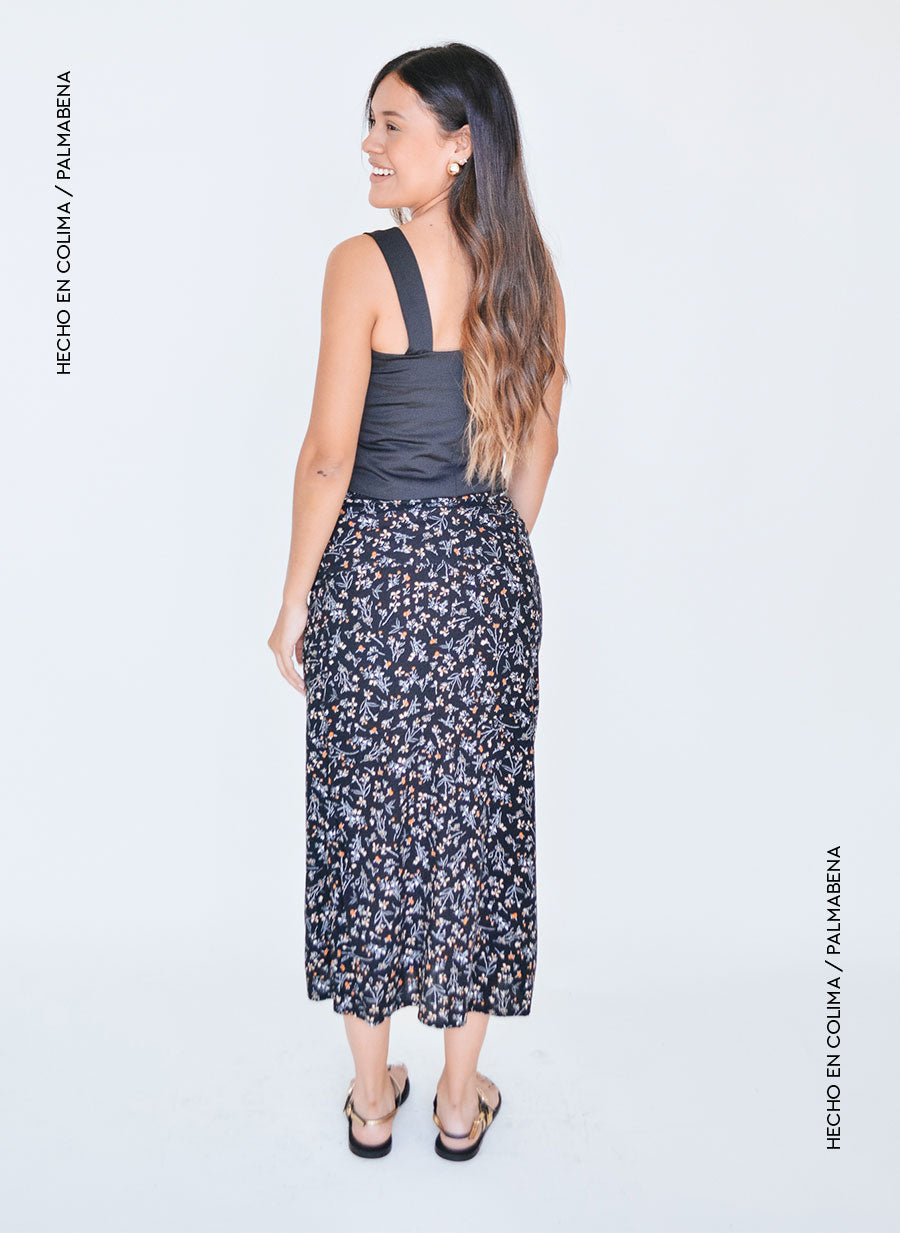 Maxi falda estampado de flores - 1F-36