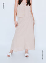 Falda larga kaki corte A - 1F-32B