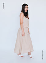 Falda larga kaki corte A - 1F-32B