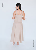 Falda larga kaki corte A - 1F-32B