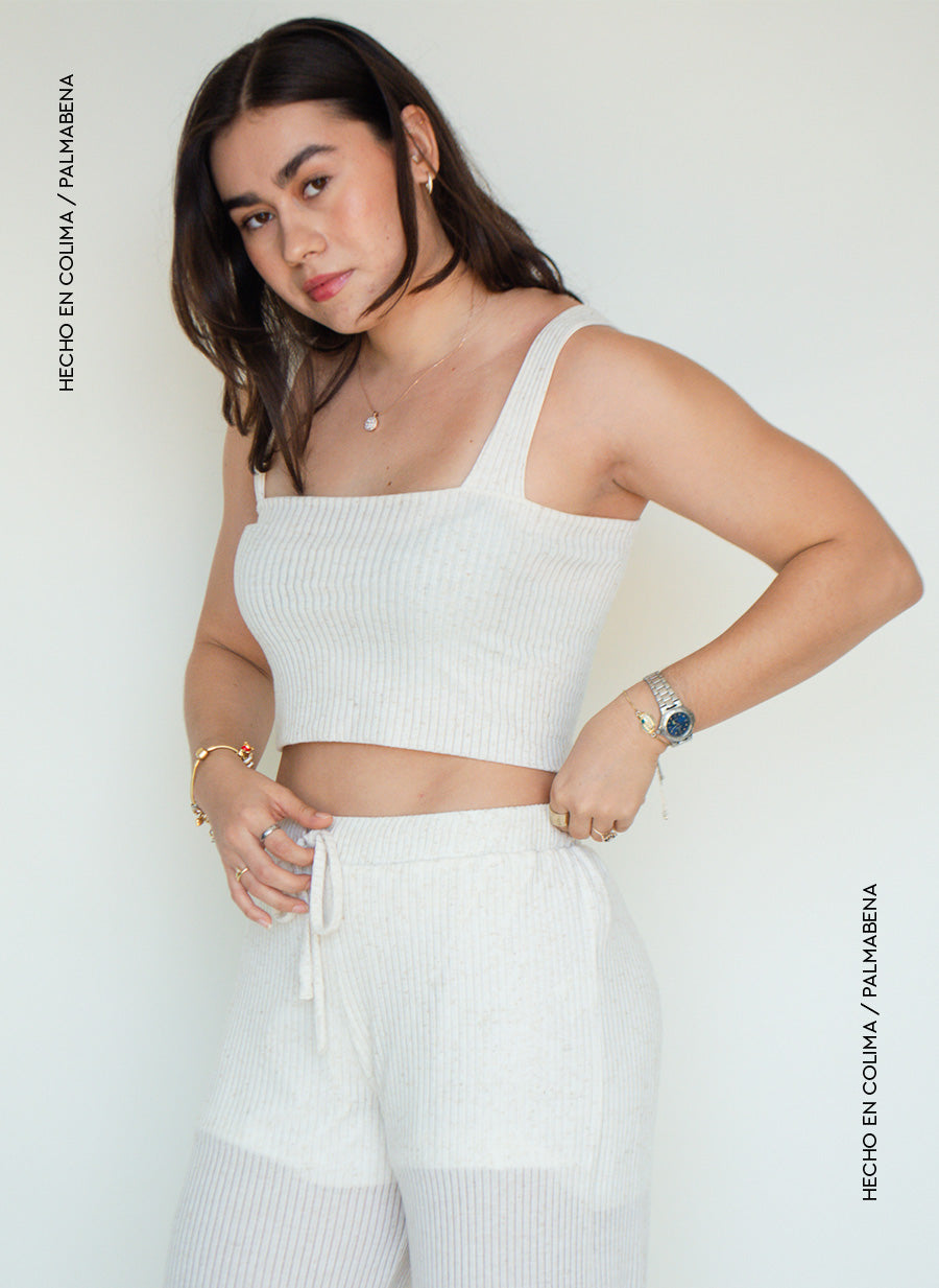 Top tirantes anchos rib - 1B-86C