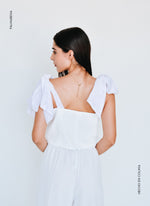 Top blanco tirantes moño - 1B-74B