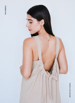 Vestido fluido asimétrico kaki - 1V-84