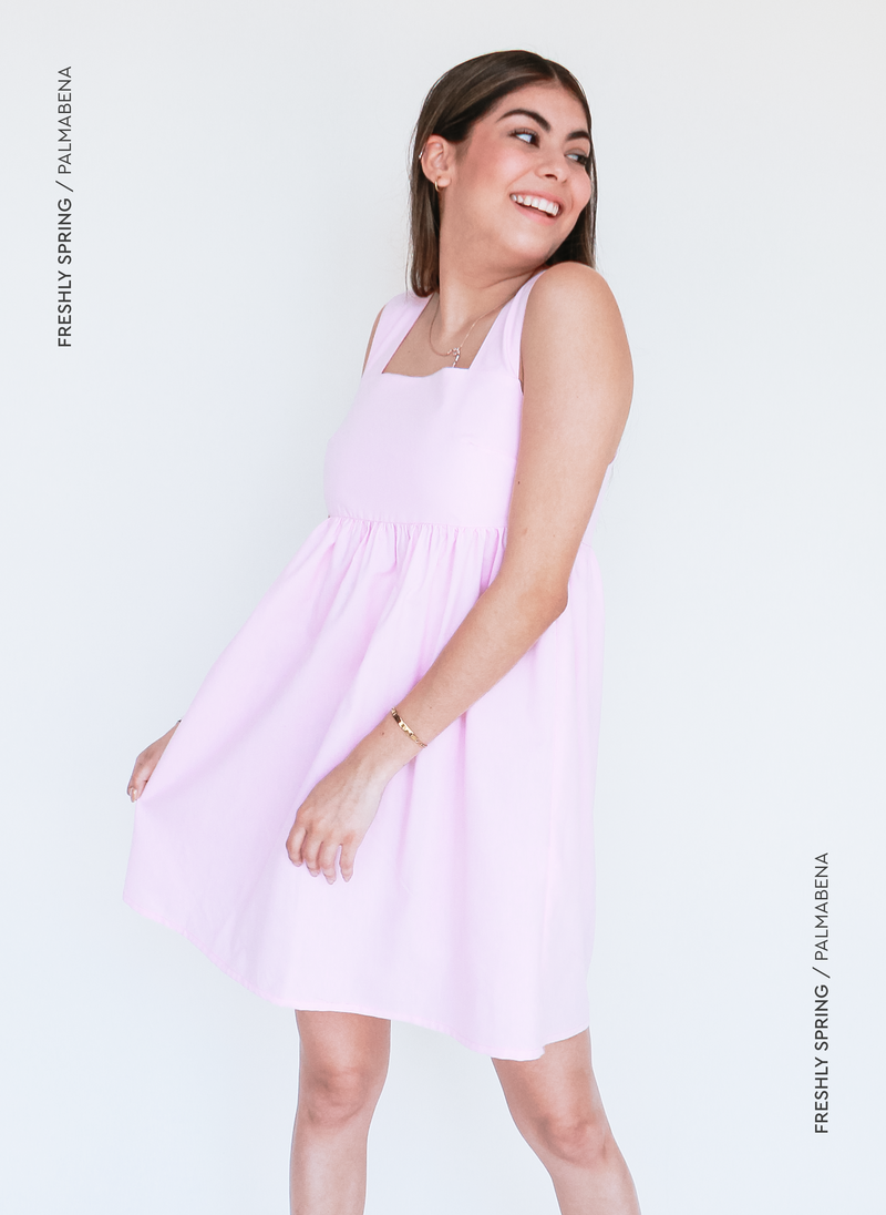 Vestido tirantes rosa - 1V-51C